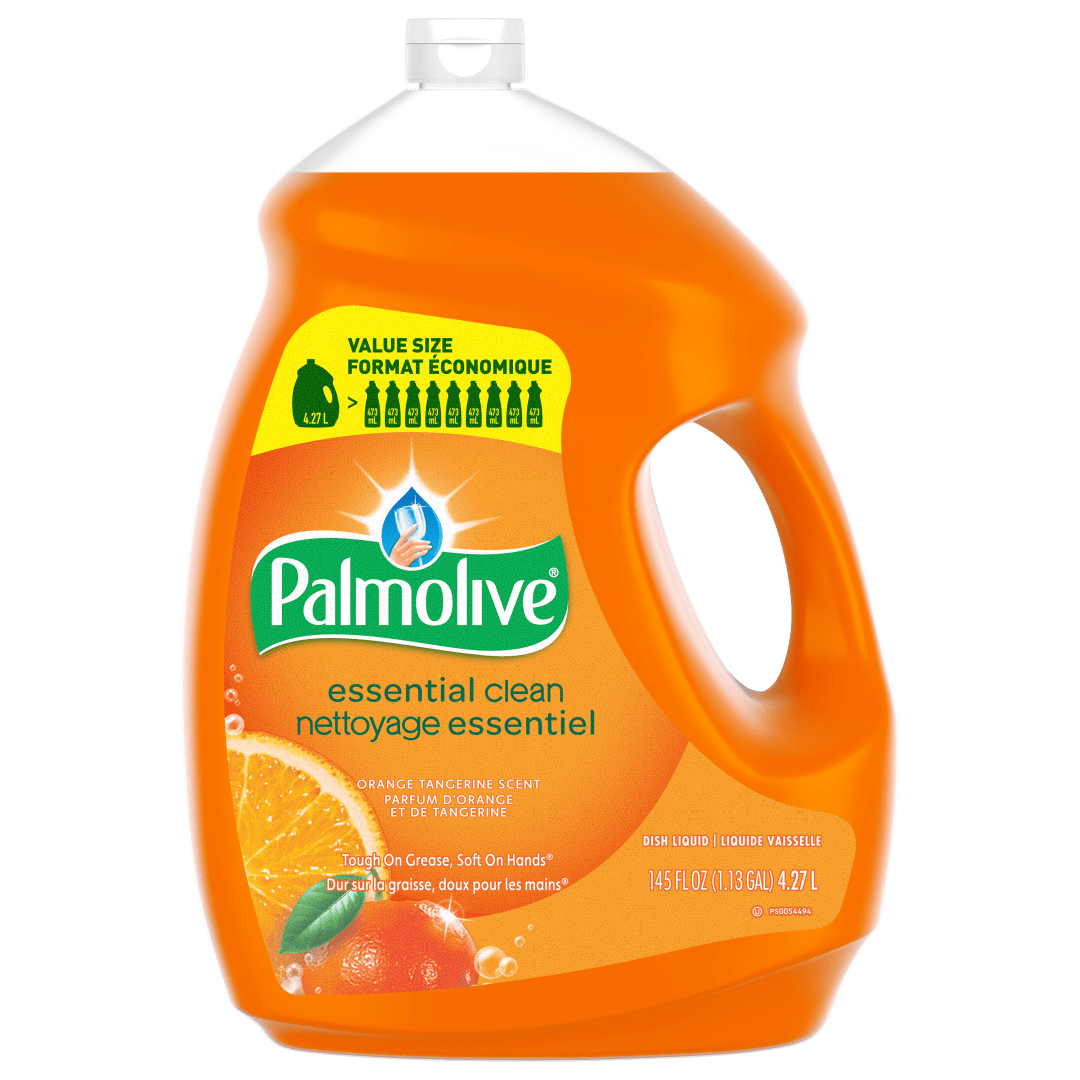 Palmolive Essential Clean Liquid Dish Soap, Orange Tangerine Scent - 4.27 L