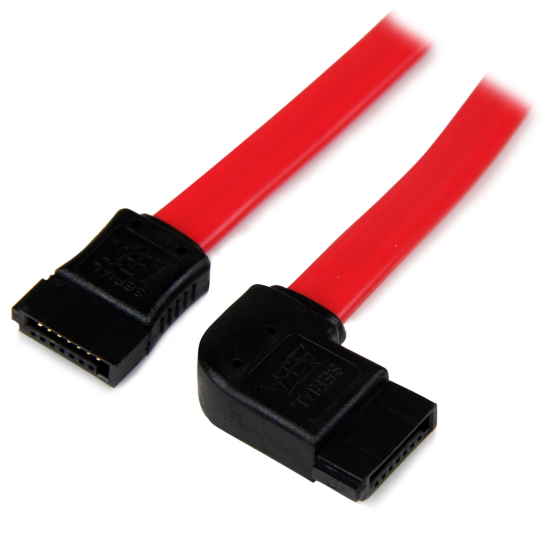 12in SATA to Left Side Angled SATA Cable