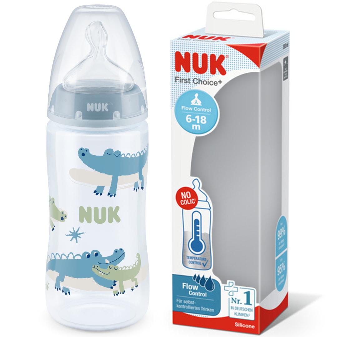 NUK FC+ BTL PP 300ML SI2 FLOW C TC CROCO