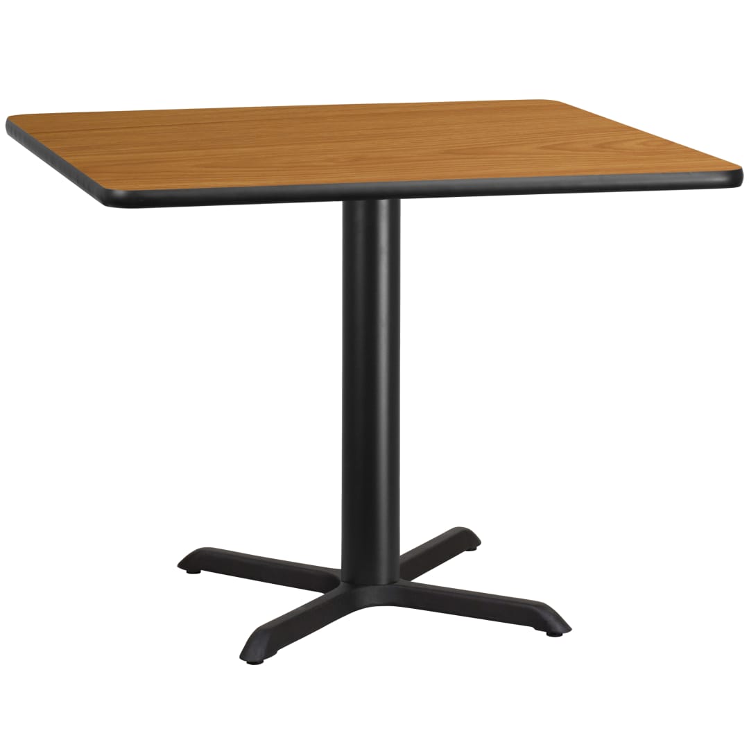 Graniss 42'' Square Natural Laminate Table Top with 33'' x 33'' Table Height Base