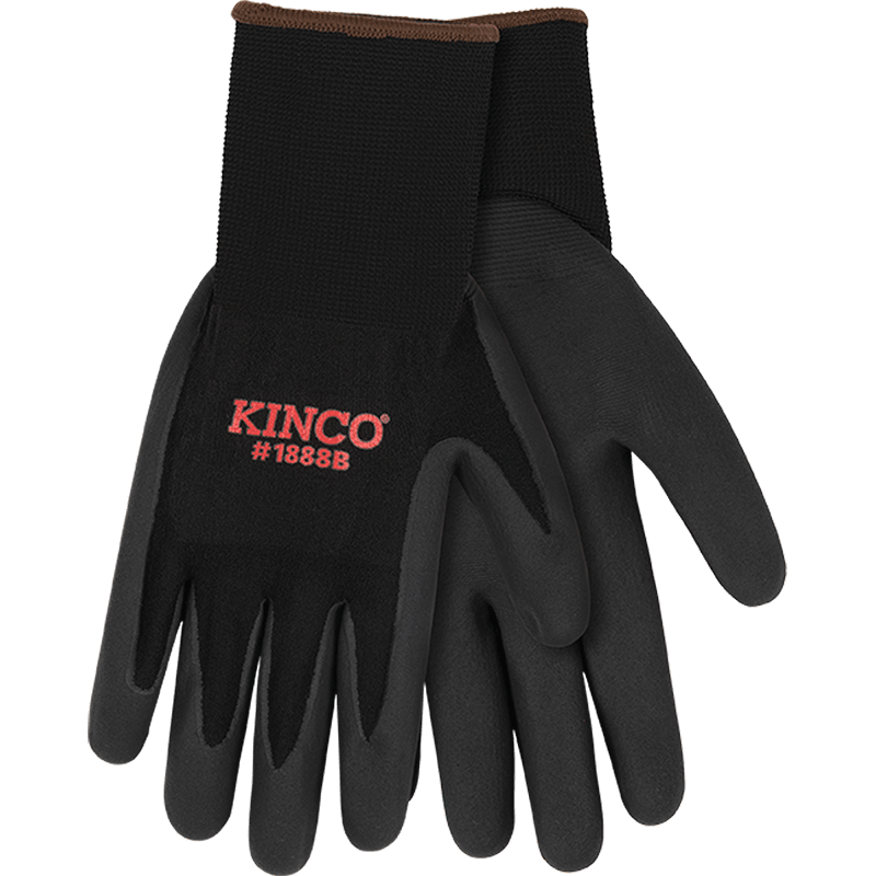 Black Nylon-Spandex Knit Shell &amp; CoolCoat™ Micro-Foam Nitrile Palm
