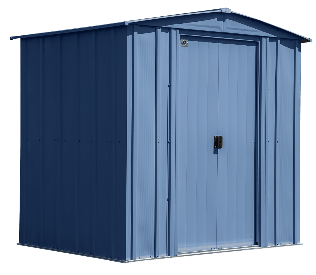 Classic Steel Storage Shed, 6X5, Blue Grey