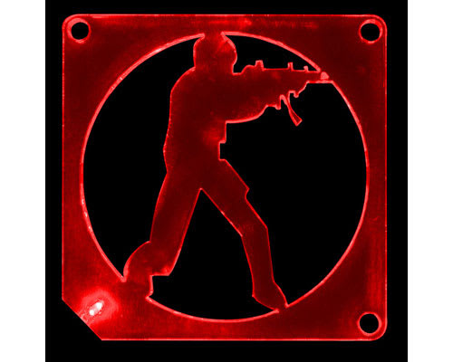 Red 8cm Counterstrike LED Fan Guard