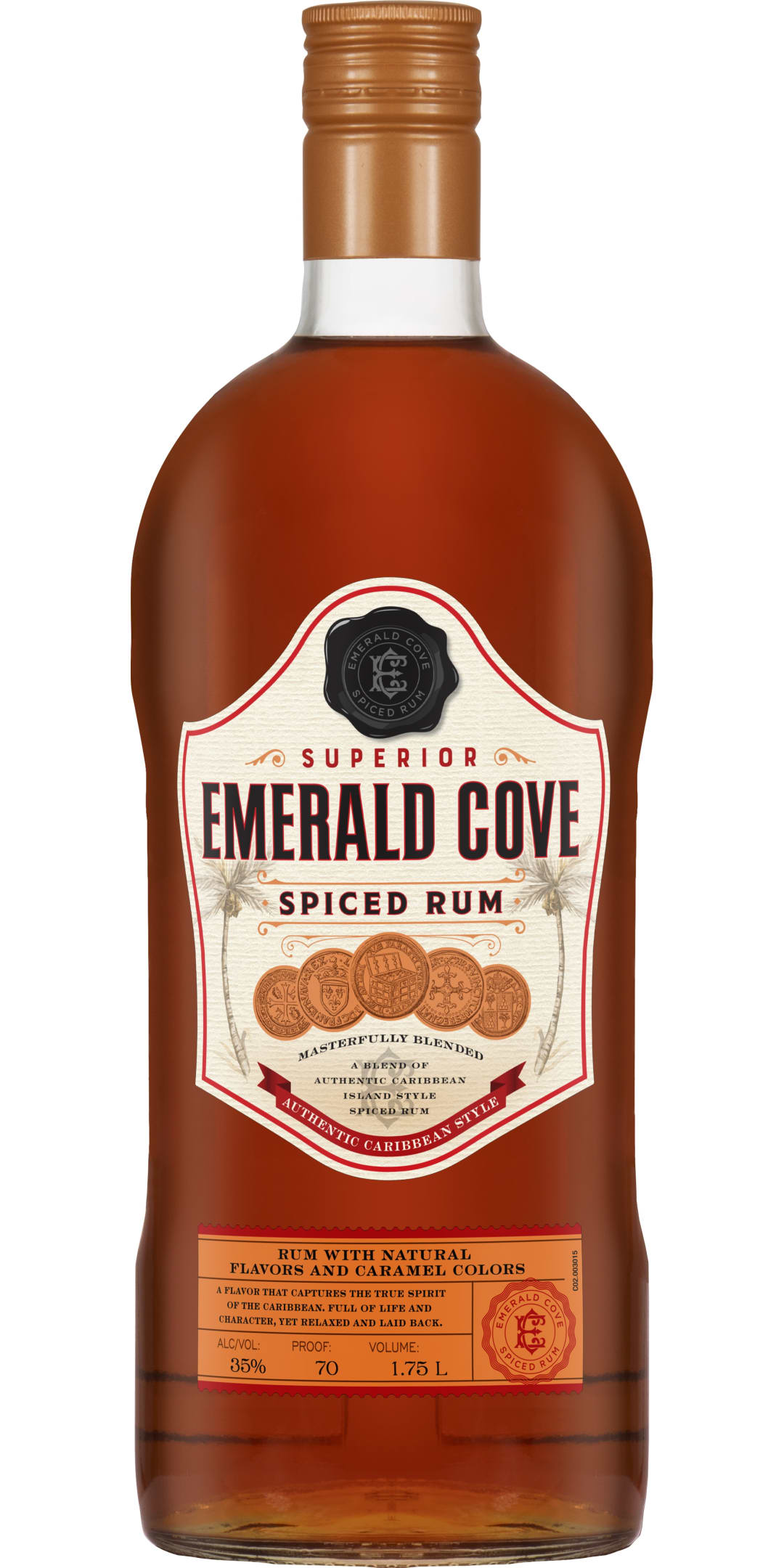 Emerald Cove Spiced Rum 1.75l 70 Proof