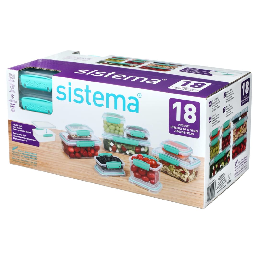 Sistema KLIP IT Accents Collection 18 Piece Food Storage Container Set