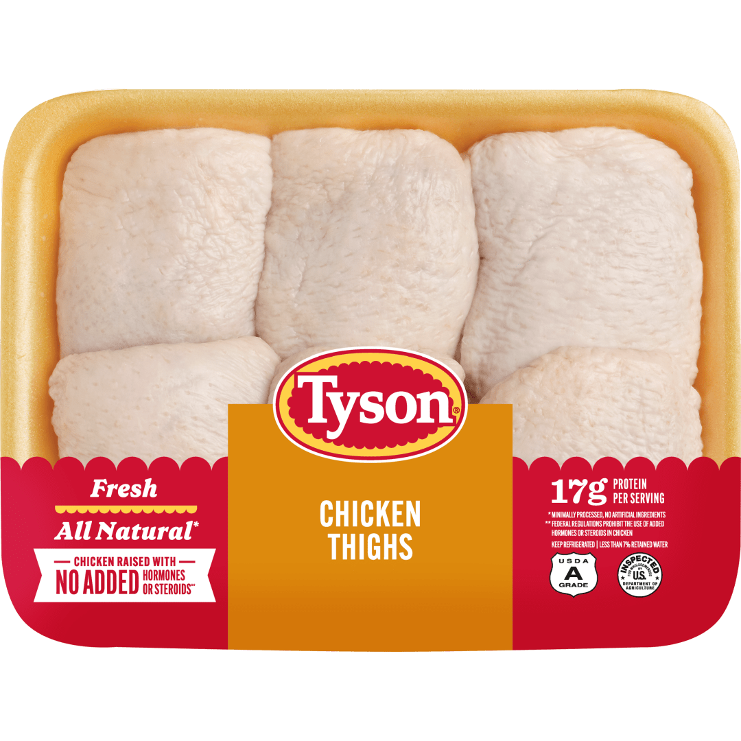 Tyson® All Natural* Fresh Chicken Thighs, 2.32 lb. (Avg Weight)