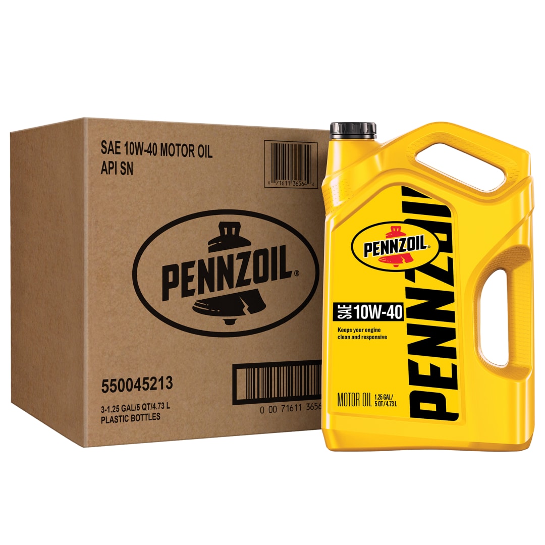Pennzoil 10W-40 Motor Oil, 5 Quart (3 Pack)