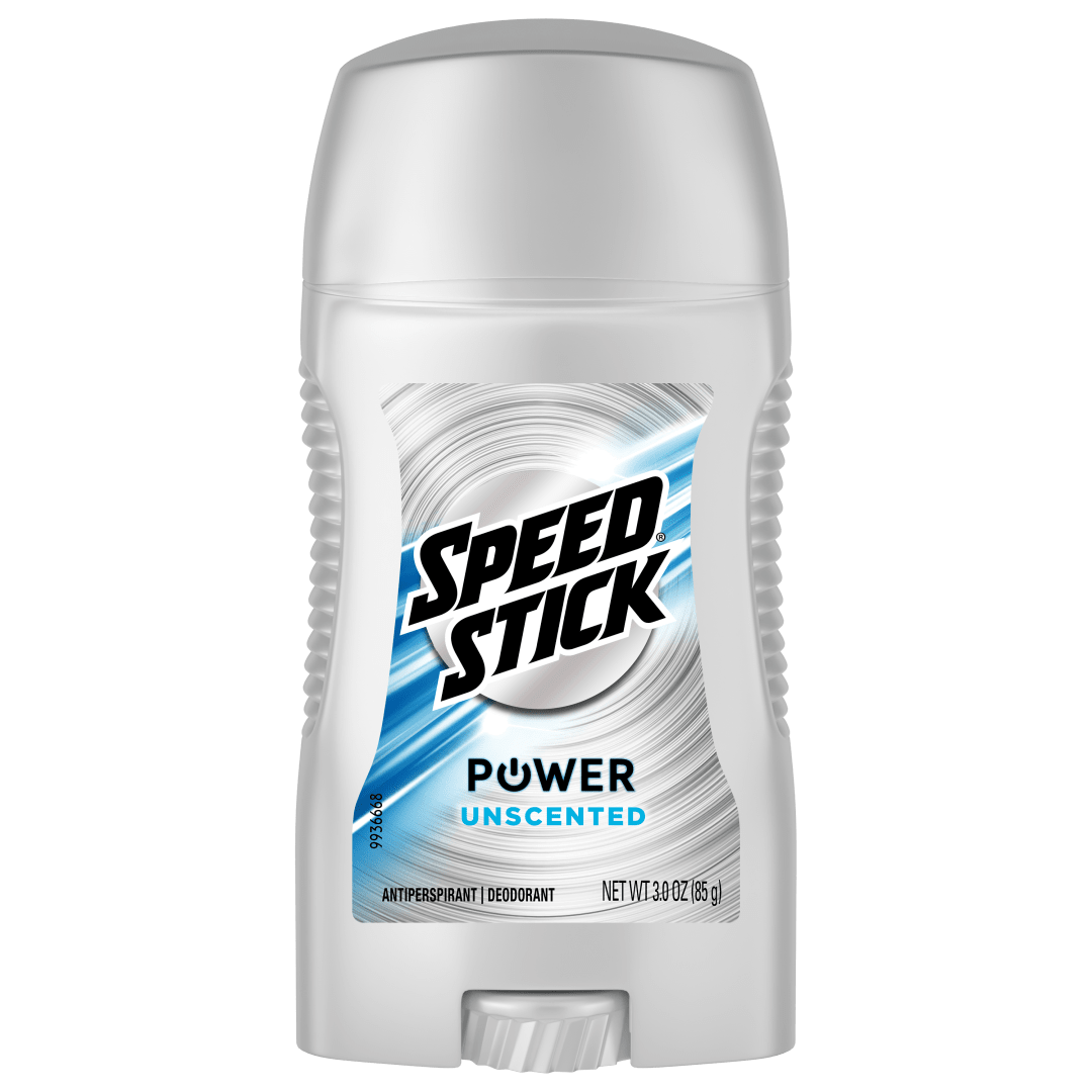 Speed Stick Power Antiperspirant Deodorant for Men, 72 HR Sweat & Odor Protection, Unscented, 3.0 oz Stick