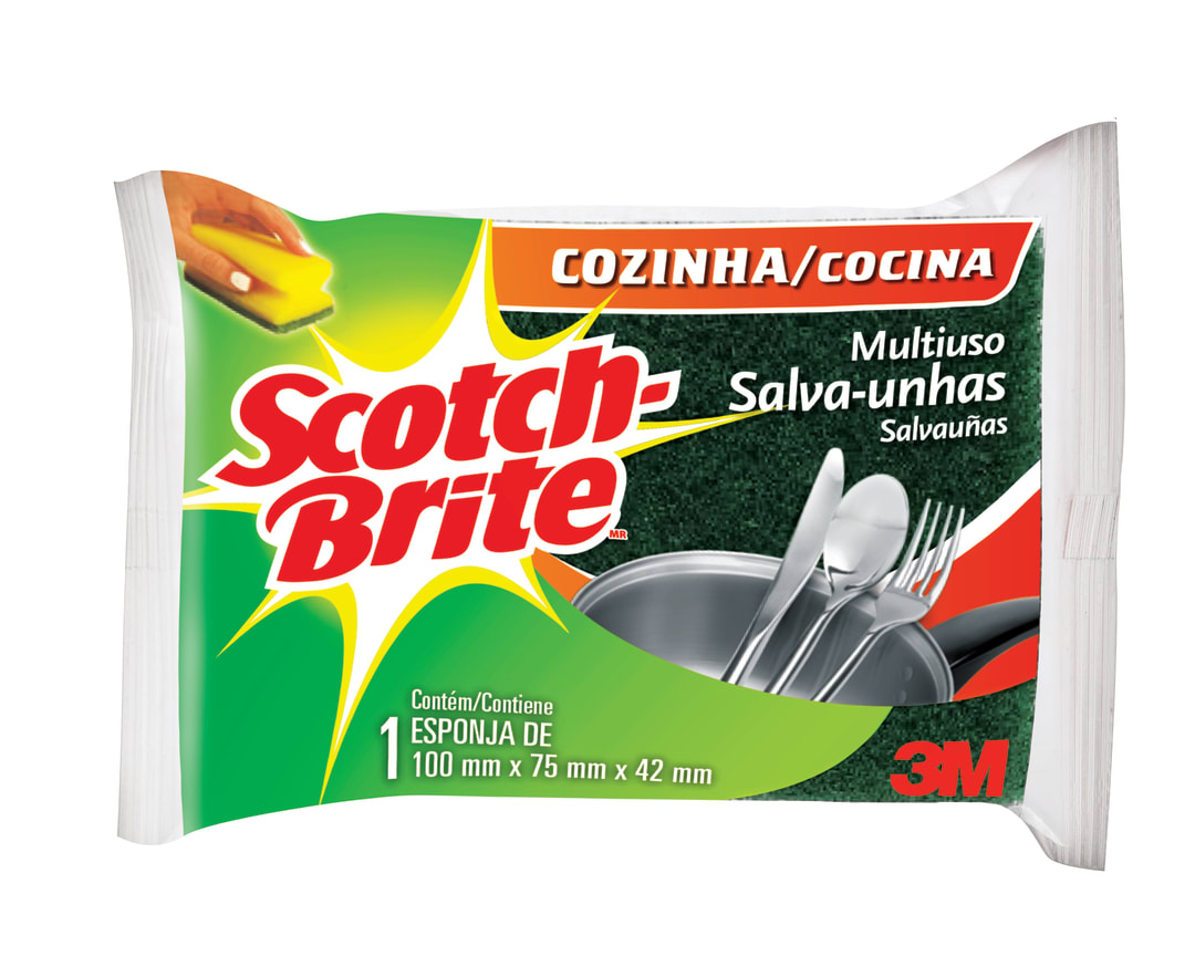 Esponja Limpeza Pesada Salva Unhas Scotch-Brite®, 1 Unidade