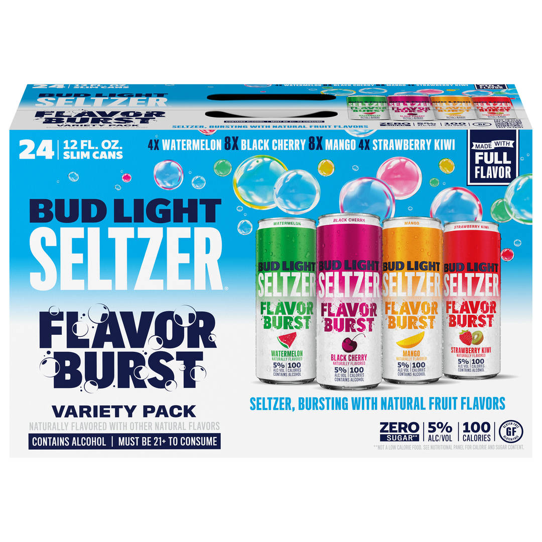 Bud Light Seltzer Flavor Burst Seltzer Variety Pack 24 - 12 fl oz Slim Cans