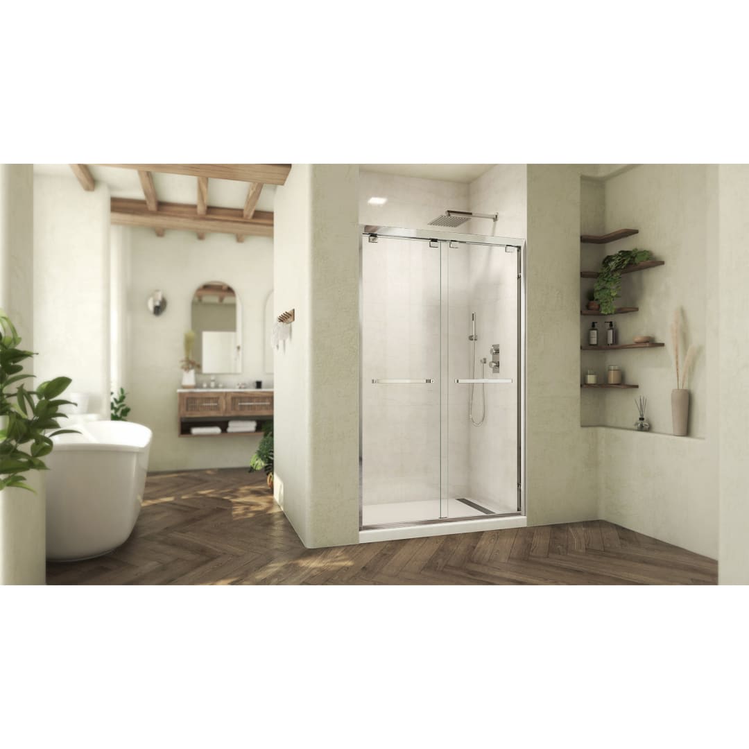 DreamLine Abbey 44 - 48 inch W x 76 inch H Semi-Frameless Bypass Shower Door in Chrome