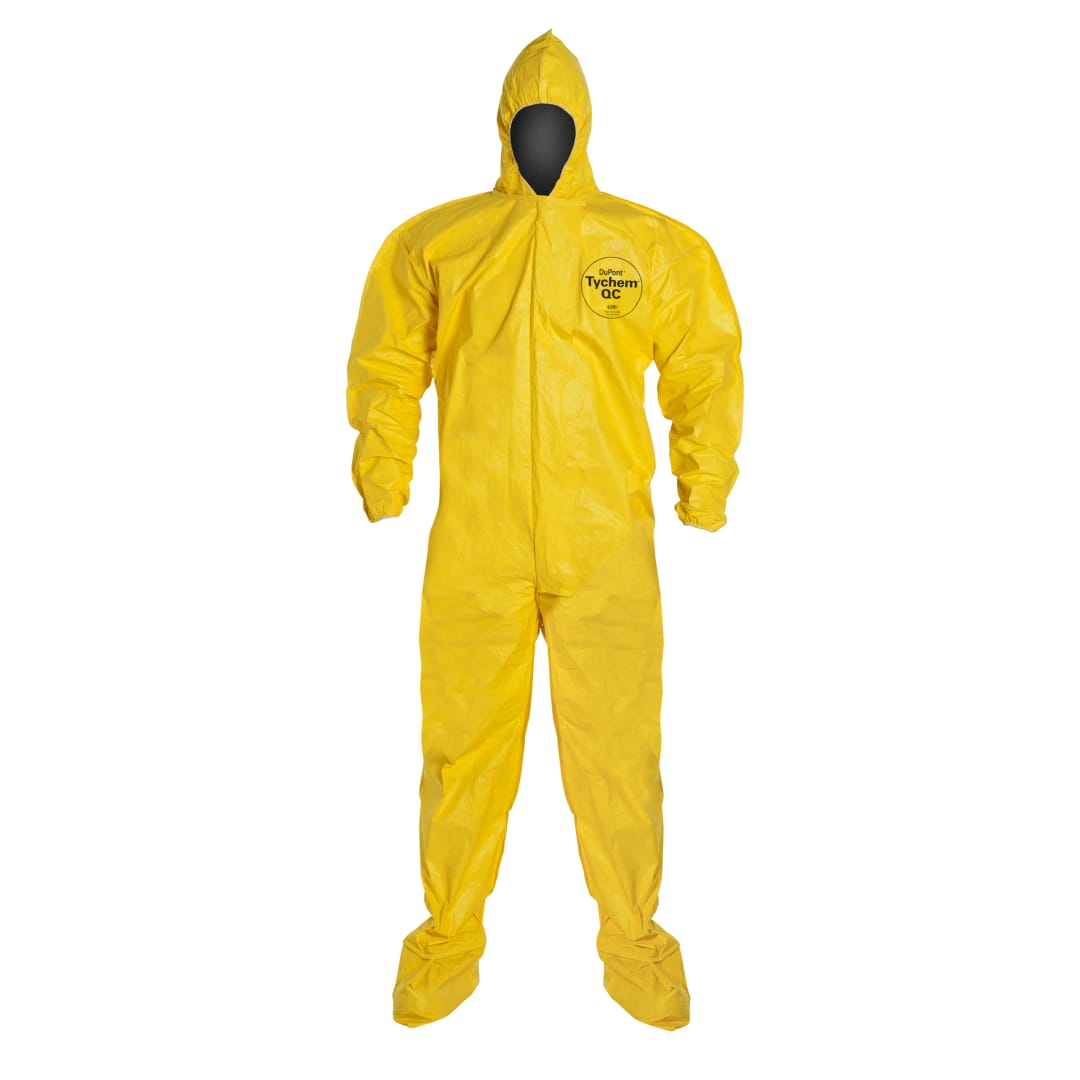 Tychem® QC Coveralls with Hood, Elastic Wrists & Ankles, Large