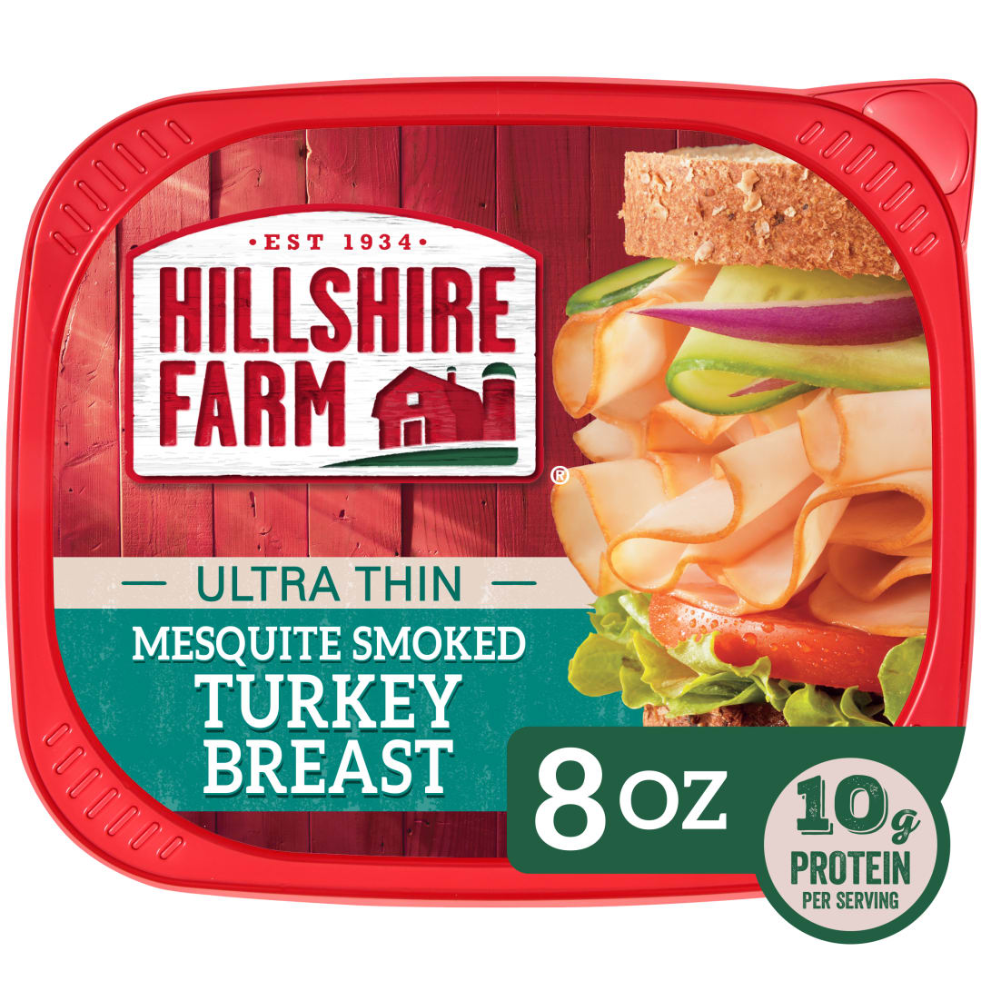 Hillshire Farm Ultra Thin Sliced Mesquite Smoked Turkey Breast Sandwich Meat, 8 oz