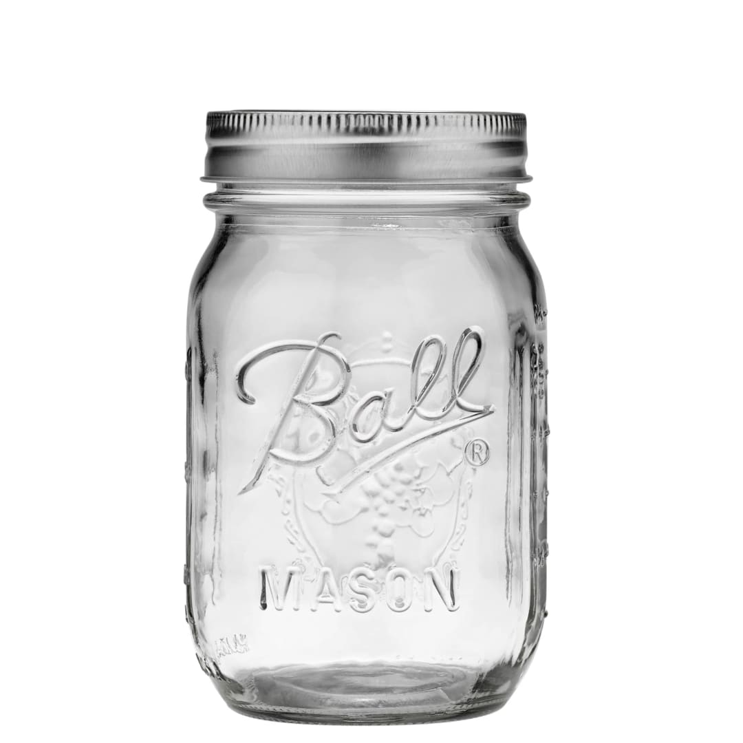 Ball® Glass Mason Jar with Lid, Pint, 16 Oz