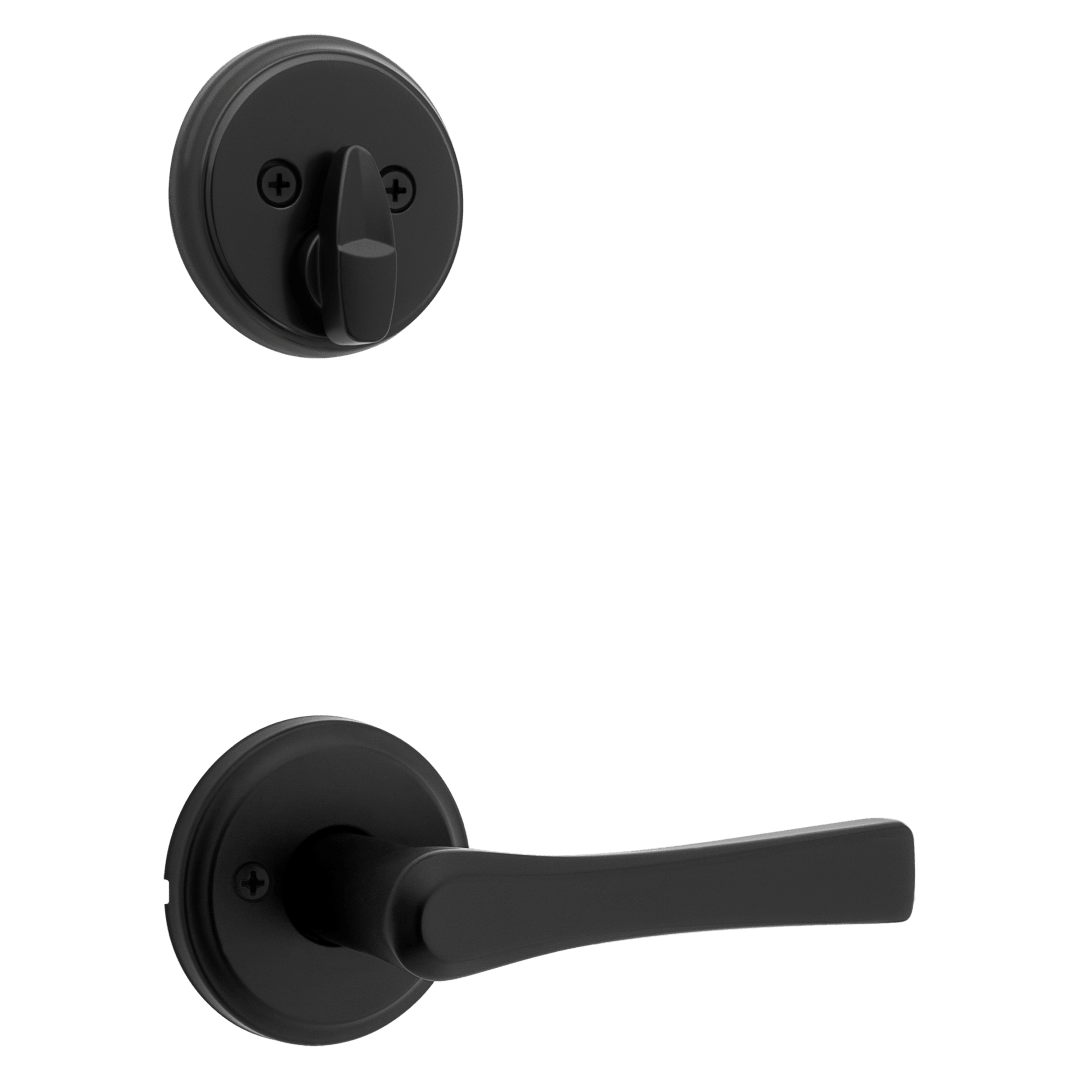 971 Single Cylinder Interior Pack with Katella Lever for Signature Series Handlesets in Matte Black