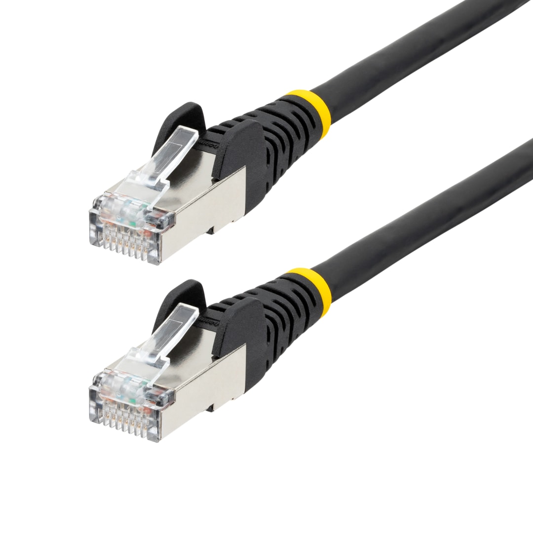 12ft Black CAT6A S FTP Snagless Patch cable LSZH