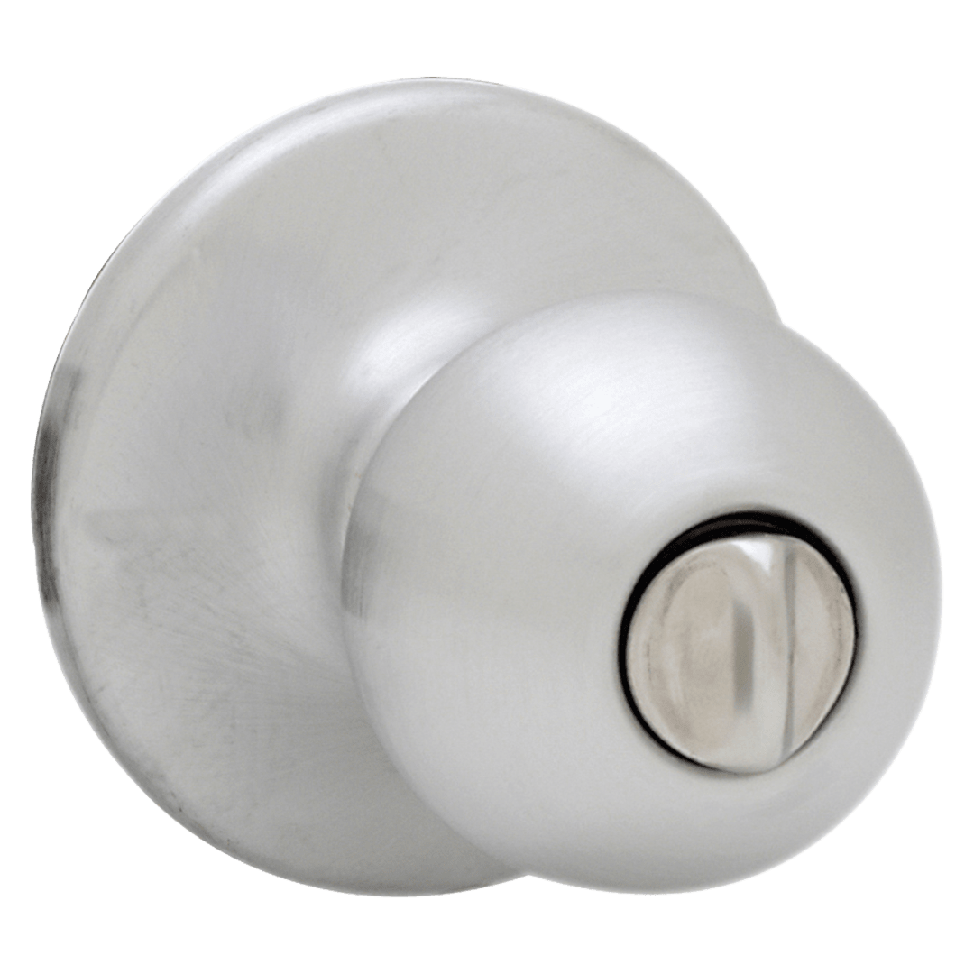 Yukon Bed/Bath Knob in Satin Chrome