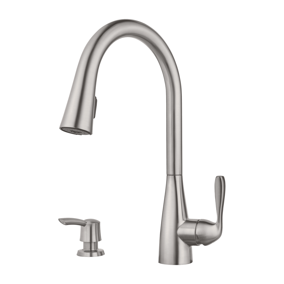 Lima 1-Handle Pull-Down Kitchen Faucet in Stainless Steel
