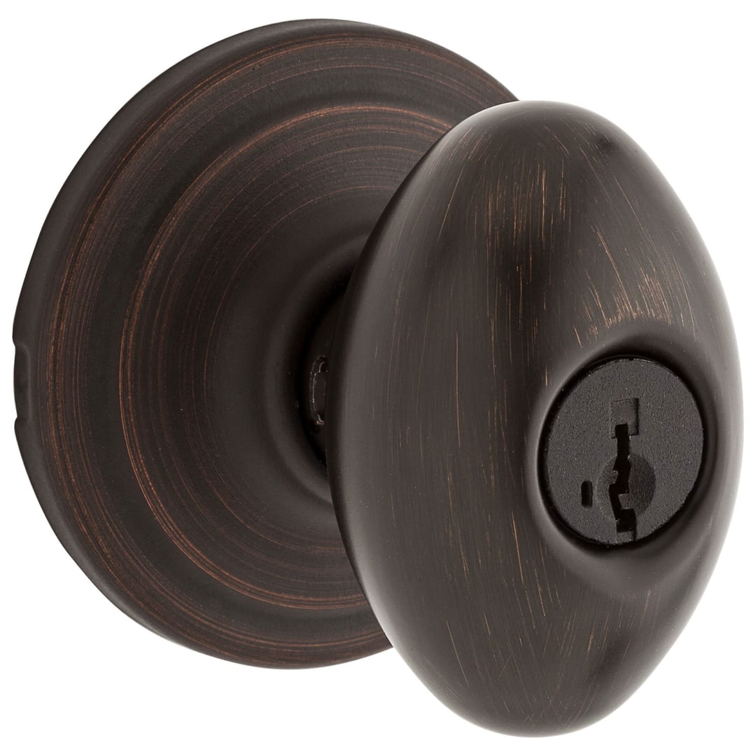 Laurel Keyed Entry Knob featuring SmartKey Security™ in Venetian Bronze