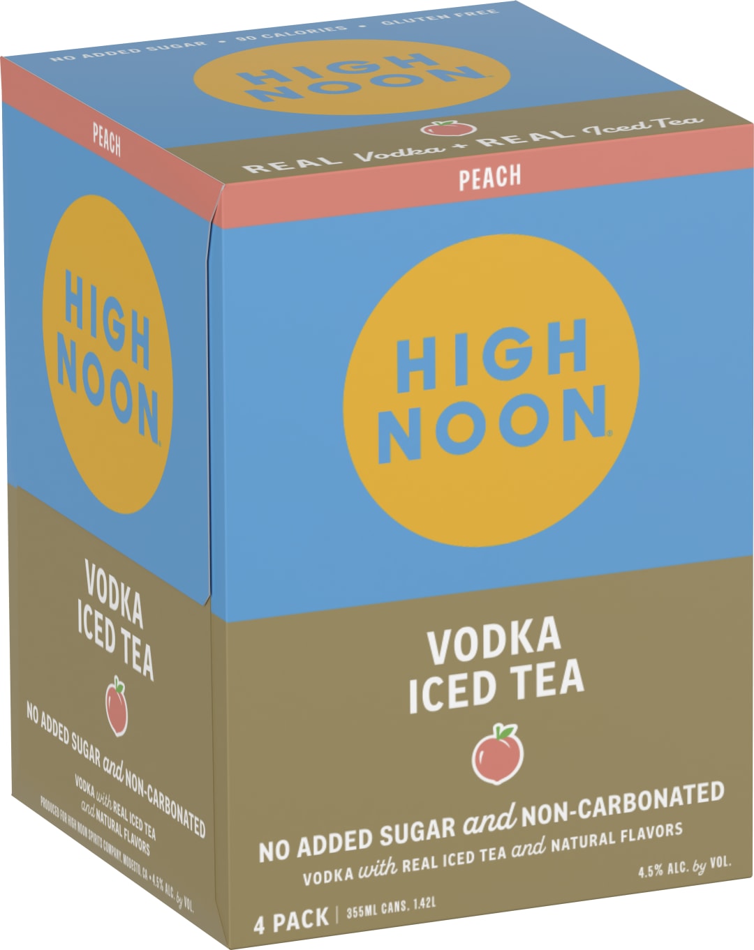 High Noon Peach Vodka Iced Tea 4 Pack 355ml Cans