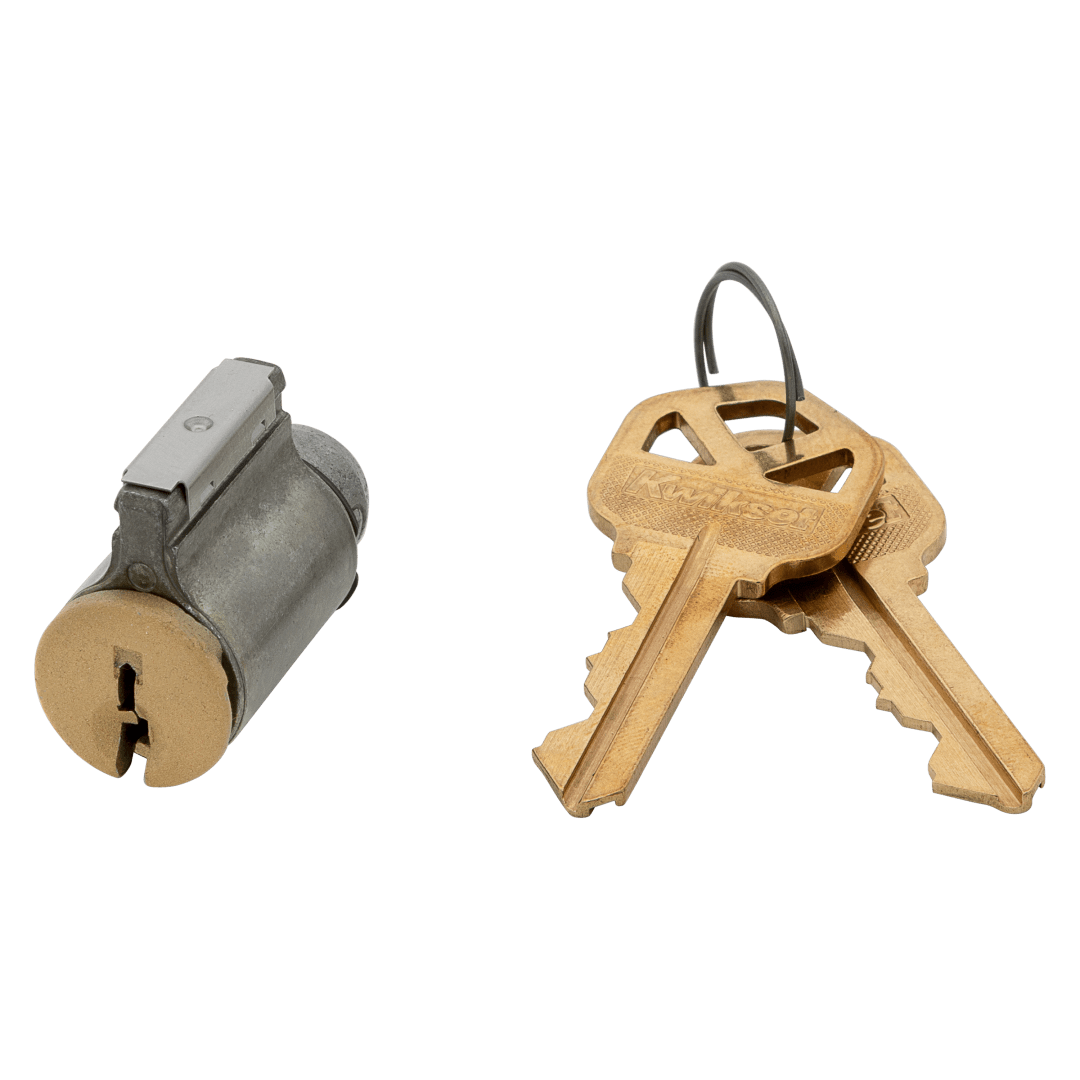 Pin &amp; Tumbler Cylinder for Levers in Polished Brass or Antique Brass Finish