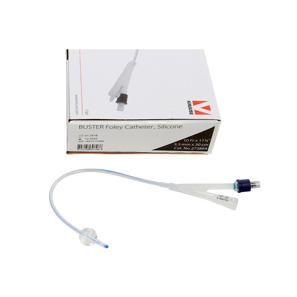 Foley Silicone Catheter, 3.3mm x 30cm, 10FG x 12"