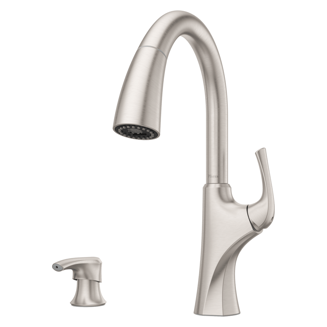 Rancho 1-Handle Pull-Down Kitchen Faucet with Soap Dispenser in Spot Defense Stainless Steel