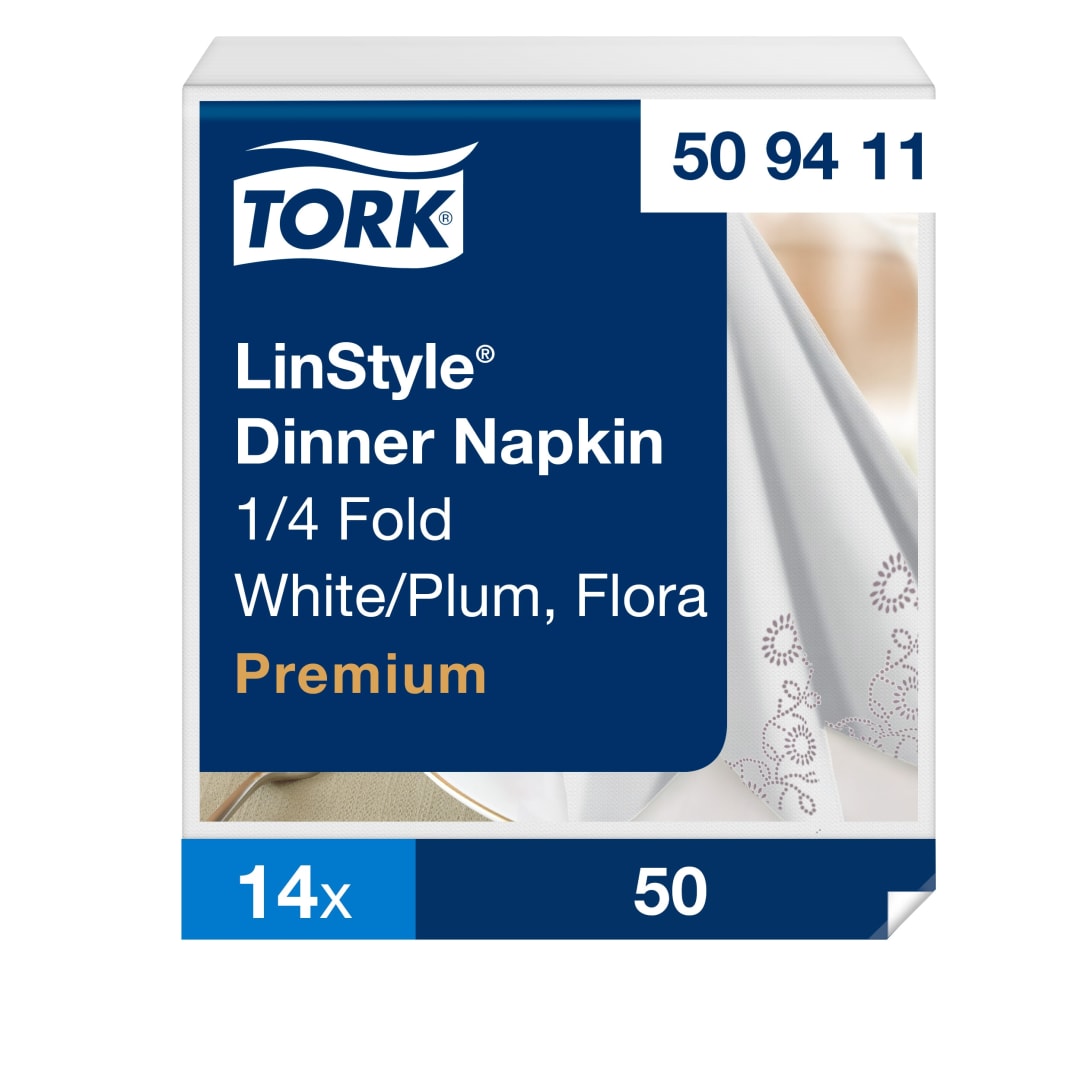 Tork LinStyle® Dinner Napkin Flor Plum