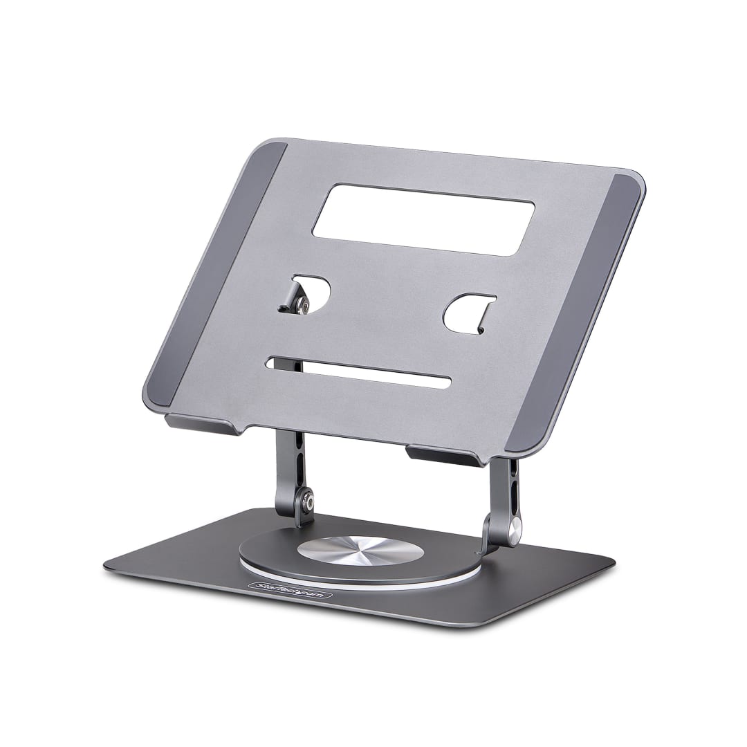 Desk Laptop Riser with Tilt Fixed Neck and 360 Rotating Swi