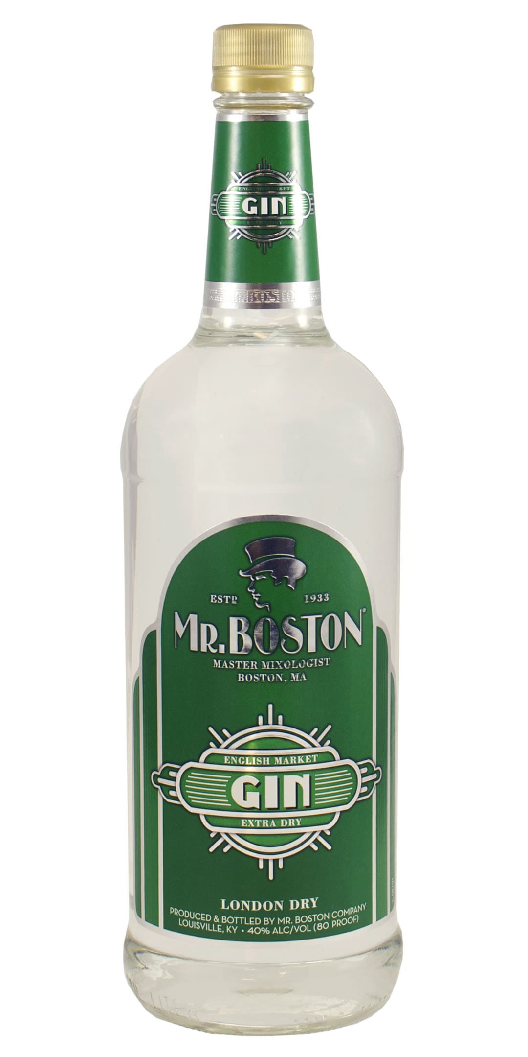 Mr. Boston English Market London Extra Dry Gin 1l 80 Proof