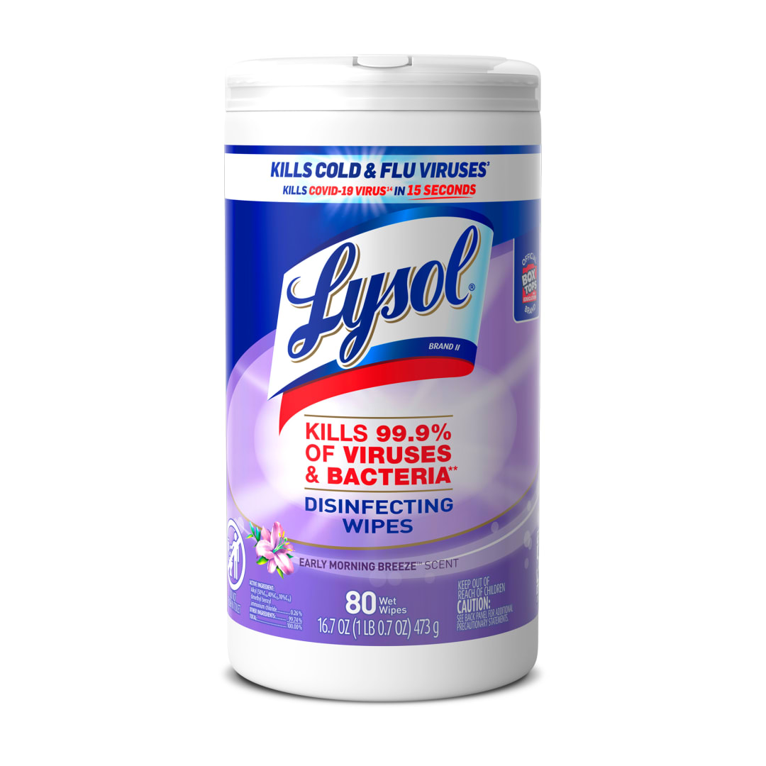 LYSOL® Disinfecting Wipes - Early Morning Breeze 6/80 ct.