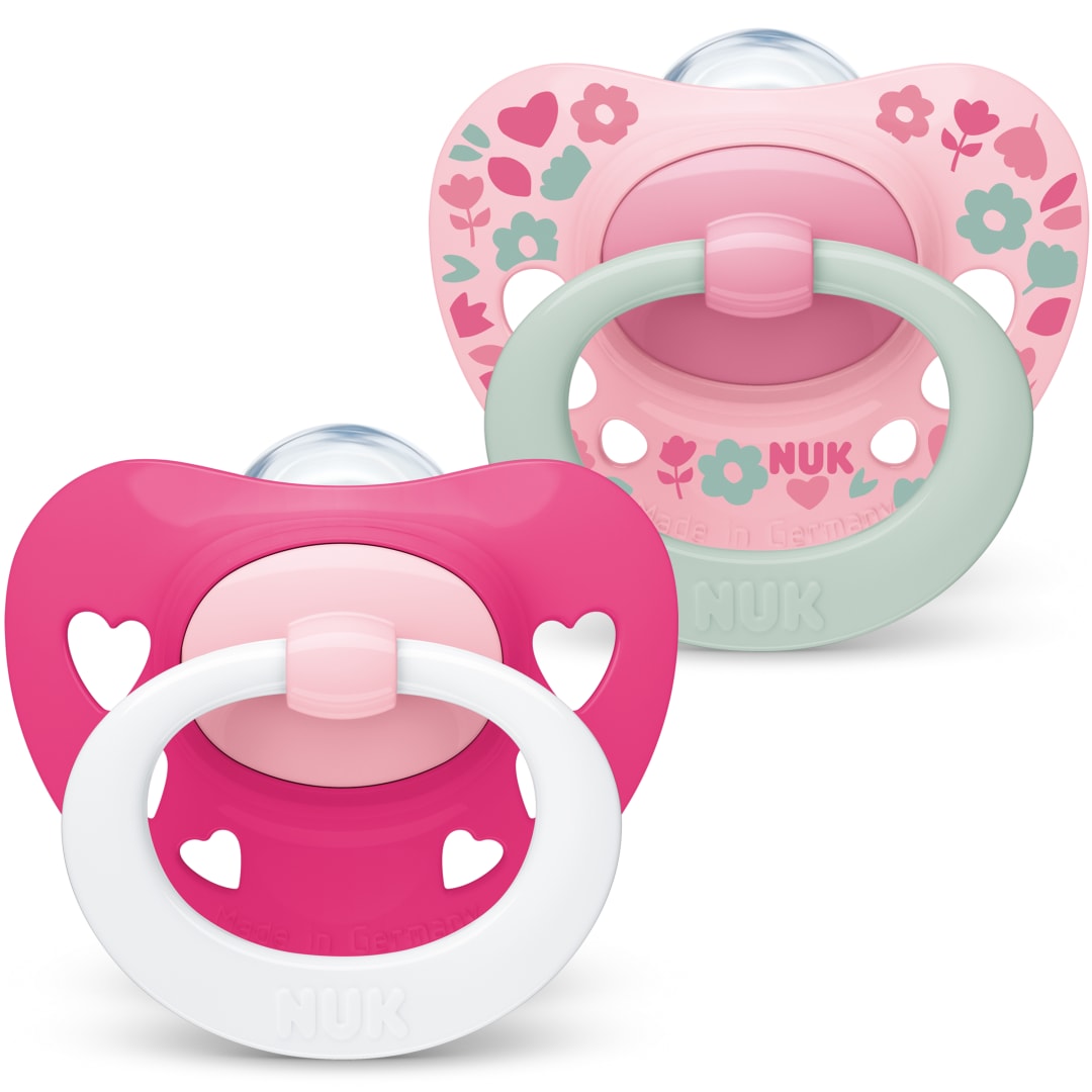 NUK Signature chupetes | 18-36 meses | Silicona sin BPA | Azul | 2 unidades