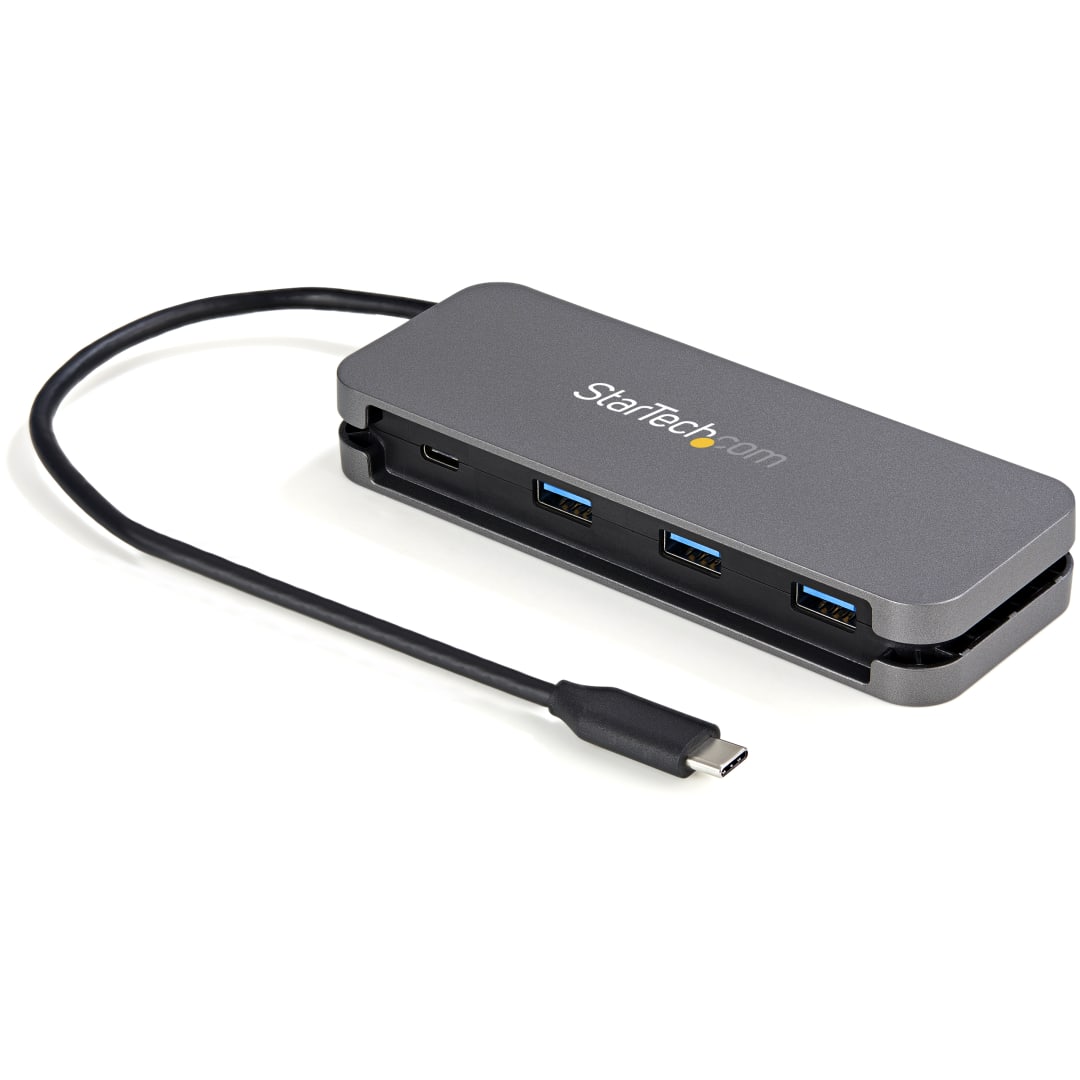 4 Port USB 3 1 Gen 1 USB C 3xA 1xC Hub w  Cable Management