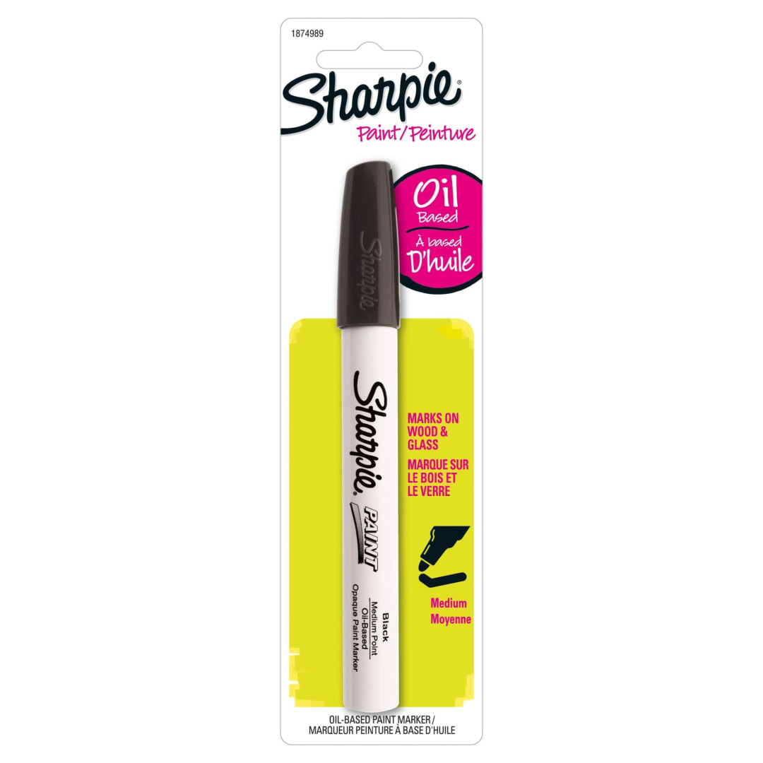 Sharpie® Oil-Based Paint Marker, Medium Point, Black, 1 Pack