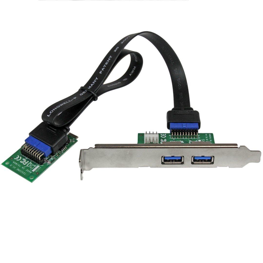 2 Port Mini PCI-E SuperSpeed USB 3.0 Card Ad