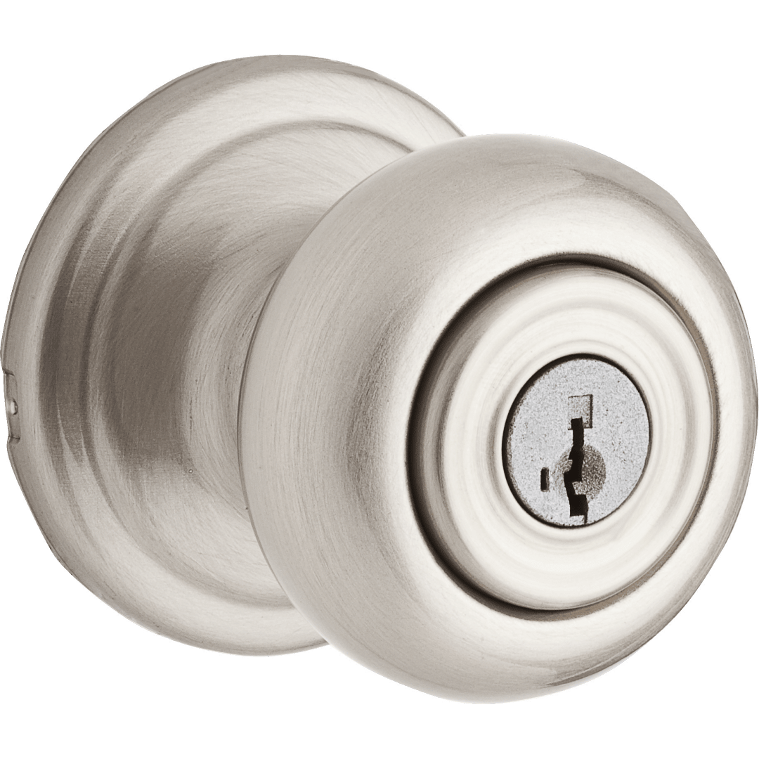 Phoenix Keyed Entry Knob featuring SmartKey Security™ in Satin Nickel