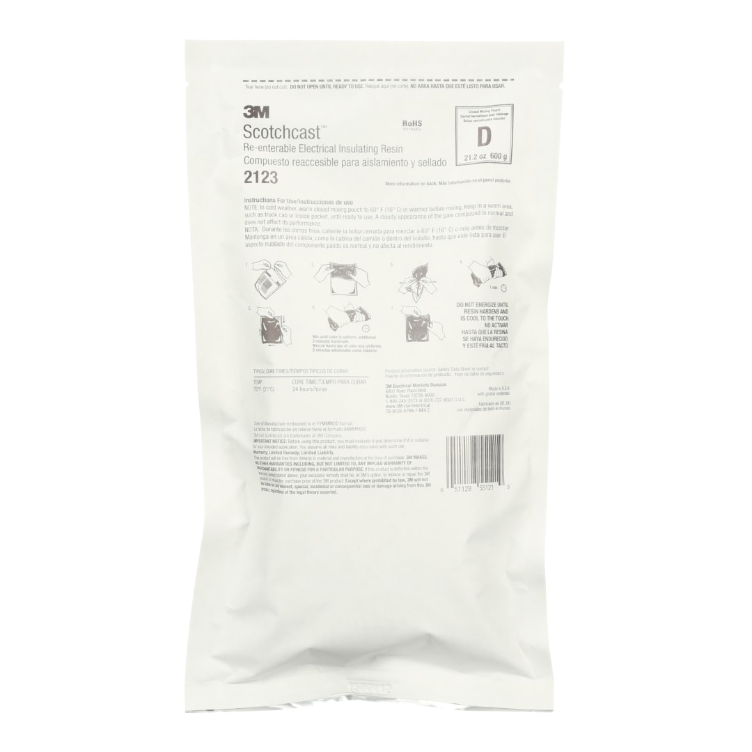 3M ™ Scotchcast ™ Ľahký dávkovač živice 2123, veľkosť D, 627 ml