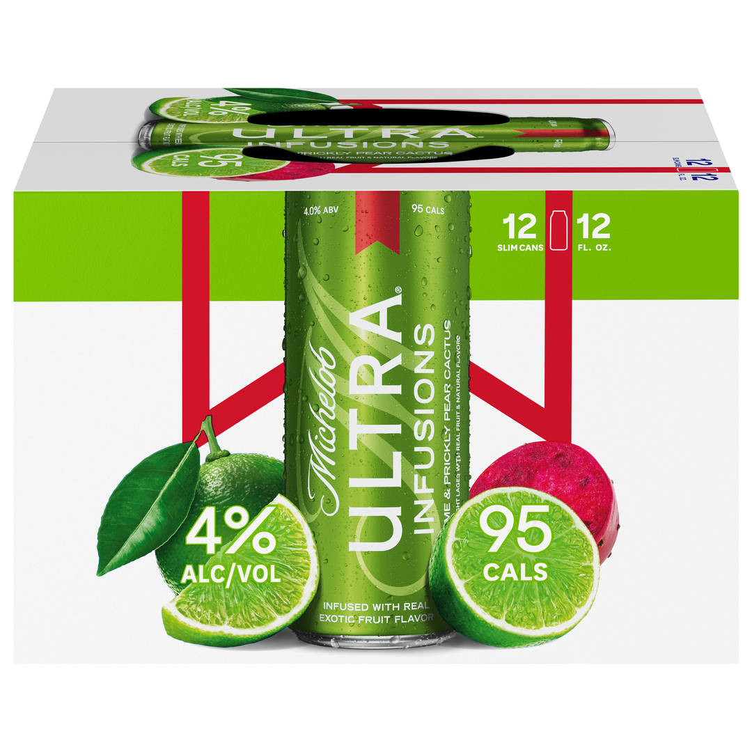 Michelob ULTRA Lime Cactus Beer 12 Pack, 12 fl oz Cans, 4% ABV