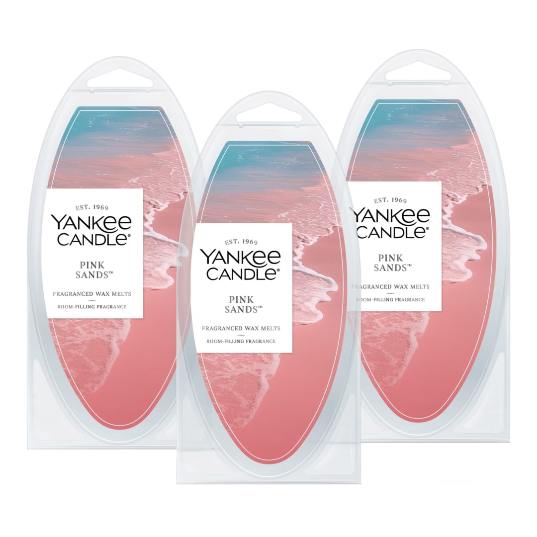 Yankee Candle® Pink Sands Wax Melts 18 in Total (3 Packs of 6) Light Pink for Candle Making and Home Fragrance