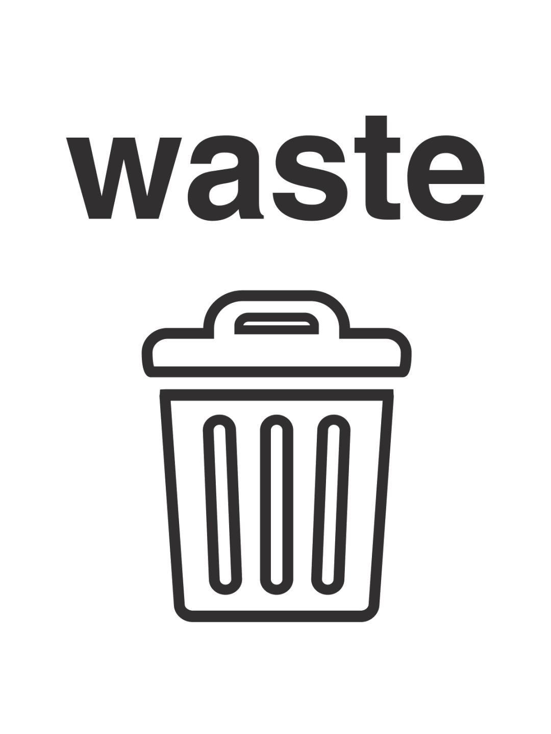  VANTAGE - Label - Waste - Black