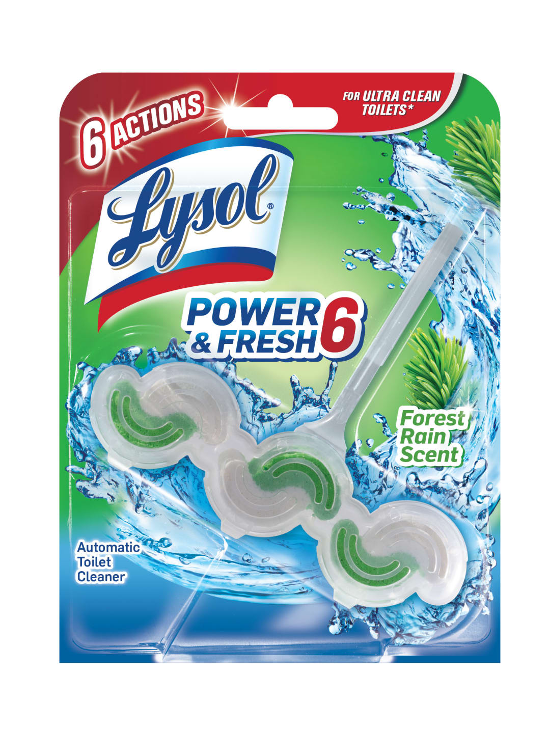 LYSOL® Automatic Toilet Bowl Cleaner - Power & Fresh 6 Forest Rain 6/1 ct.