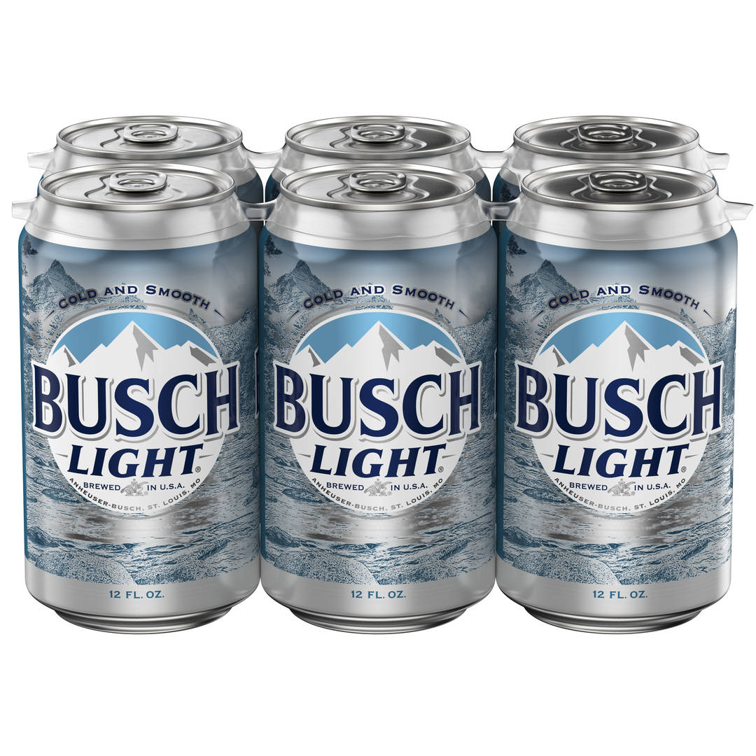 Busch Light Lager Beer 6 Pack 12 fl oz Cans