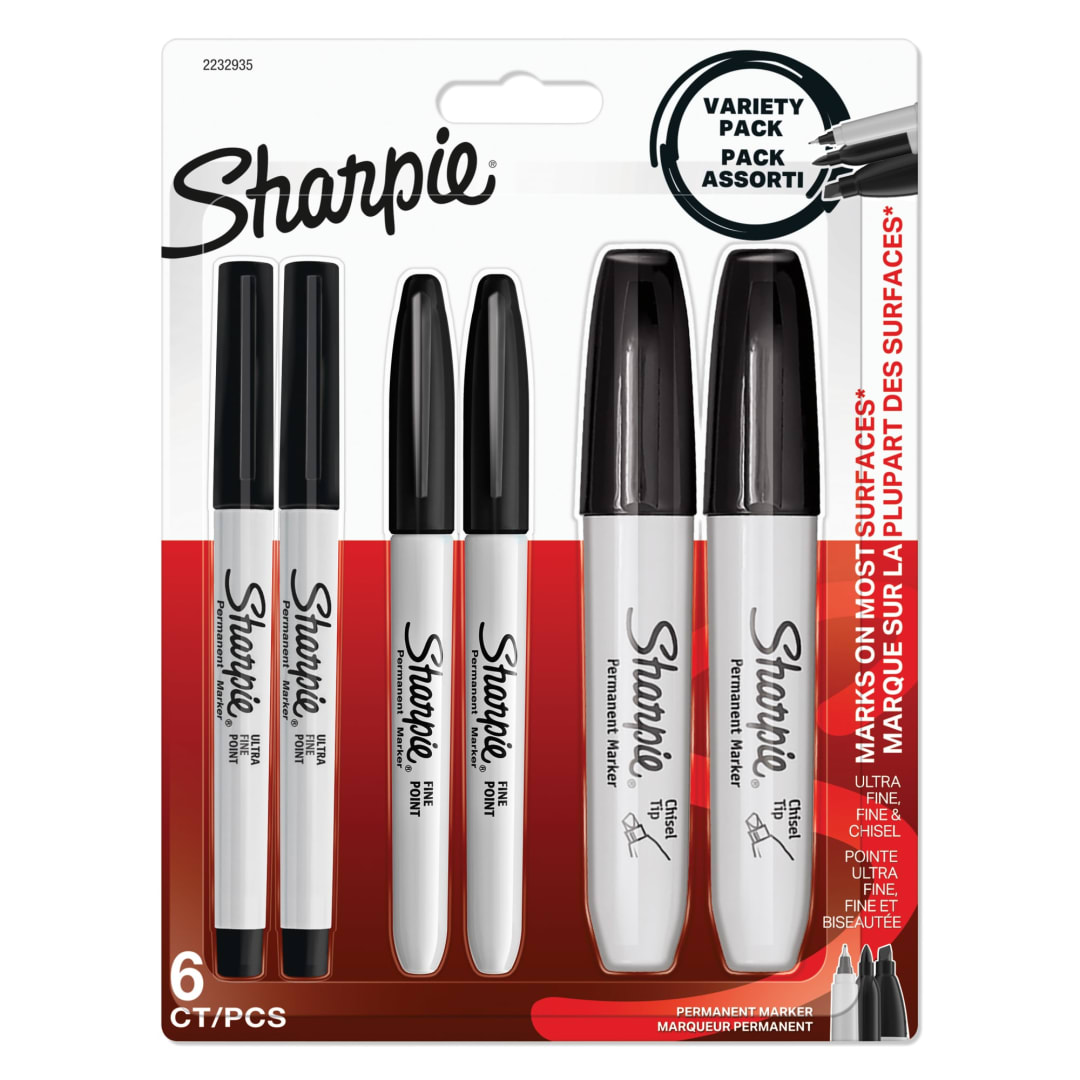 SHARPIE PMKR MIXTIP BLK BL6 PE