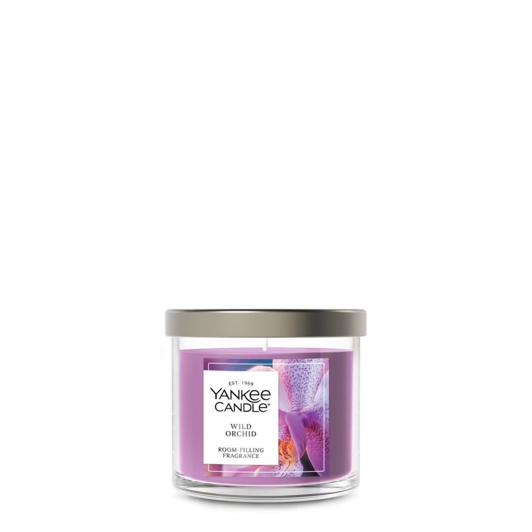 Yankee Candle® Small Tumbler Scented Candle with up to 40 Hour Burn Time, Premium Plant Wax Blend for Consistent Burn, 4.3 oz Tumbler Candle with Room Filling Fragrance, Wild Orchid