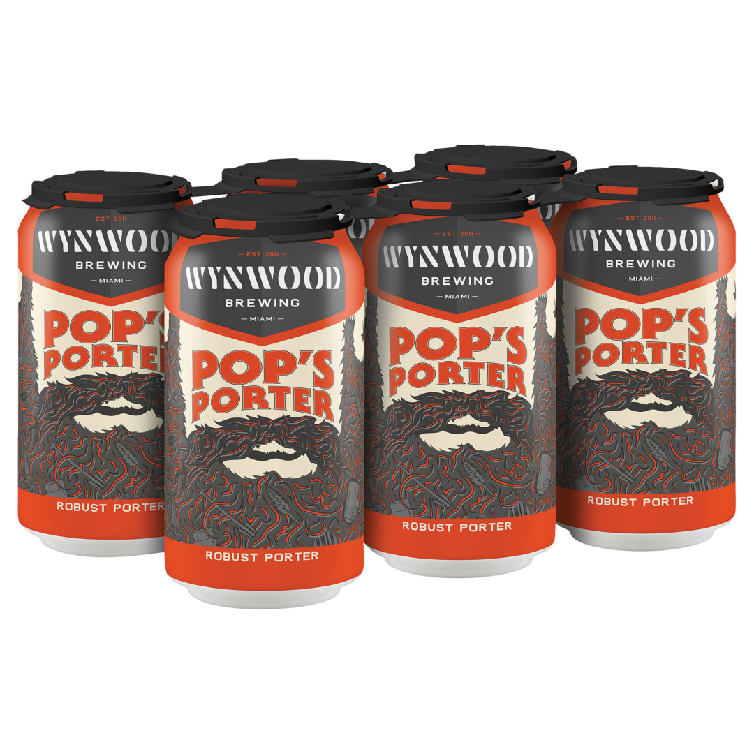 Wynwood Brewing Pop's Porter, 6 Pack 12 fl. oz. Cans