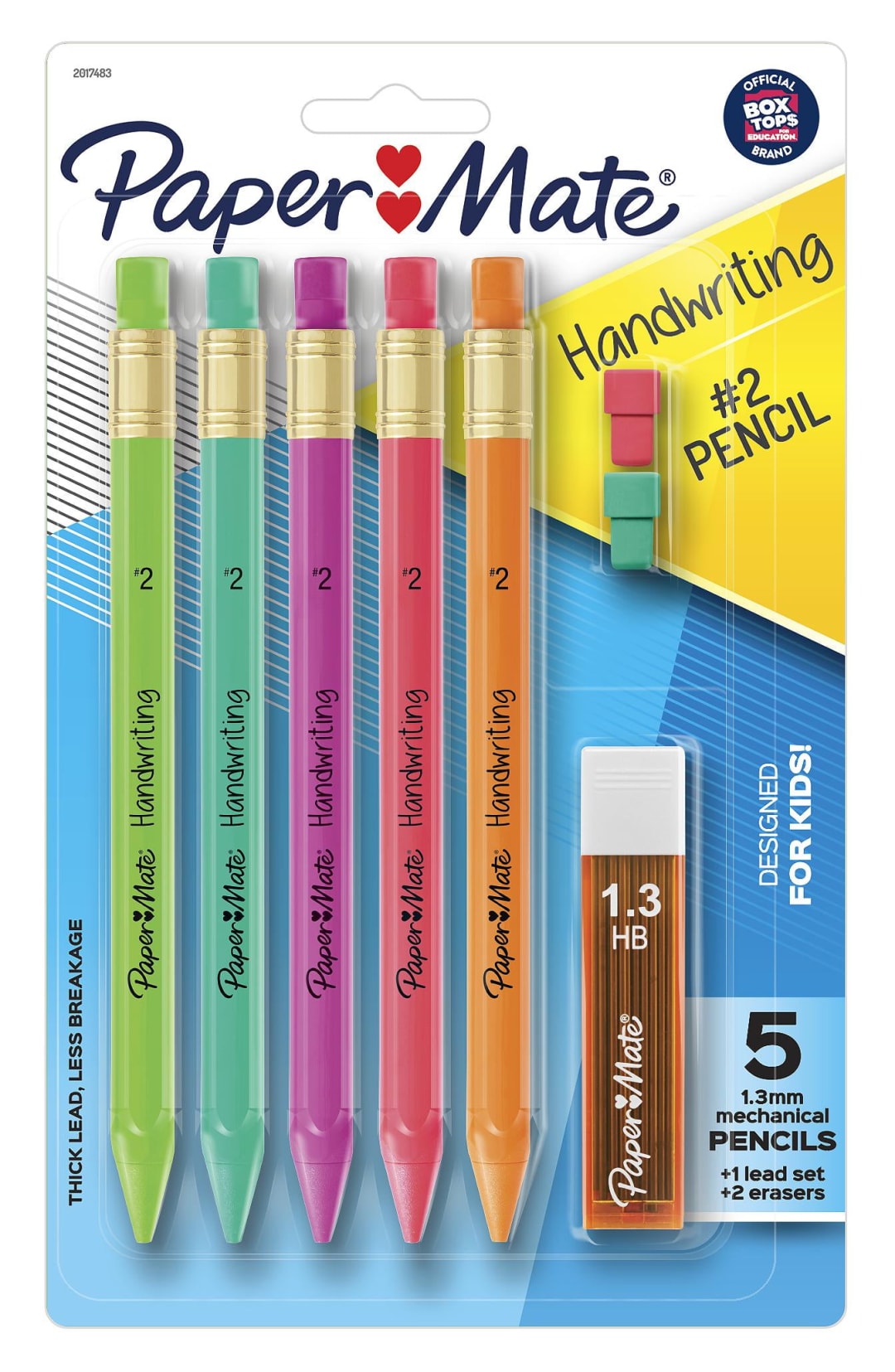 PM HW MECH PENCIL 5CT SS COLORS SRP