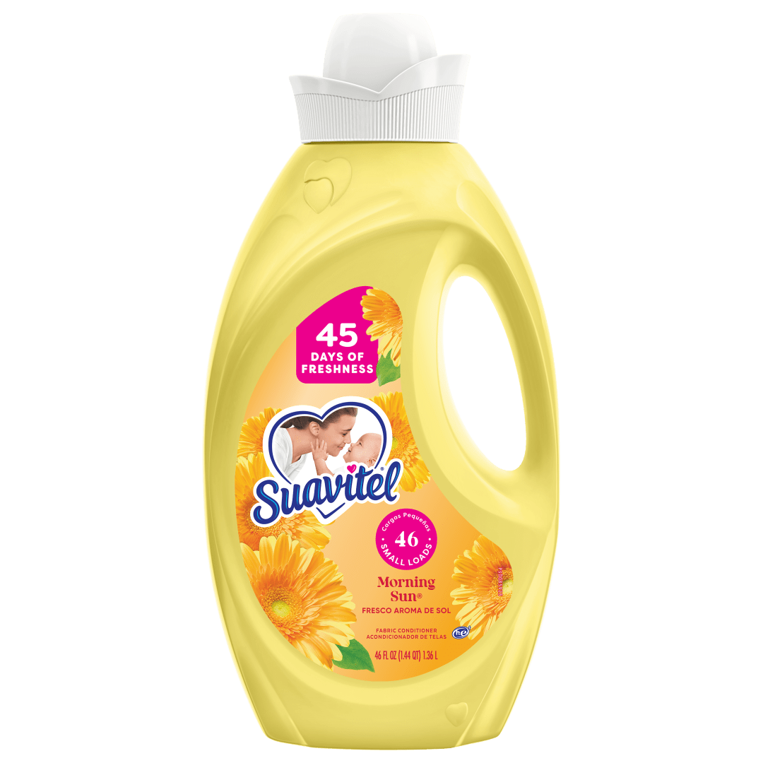 Suavitel Complete Liquid Fabric Softener, Fabric Conditioner, HE Compatible, 46 Small Loads, Morning Sun Scent, 46 fl oz Bottle