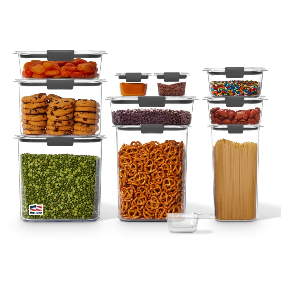 Rubbermaid® Brilliance® Pantry 10 Piece Set, Clear and Airtight Food and Pantry Storage Containers