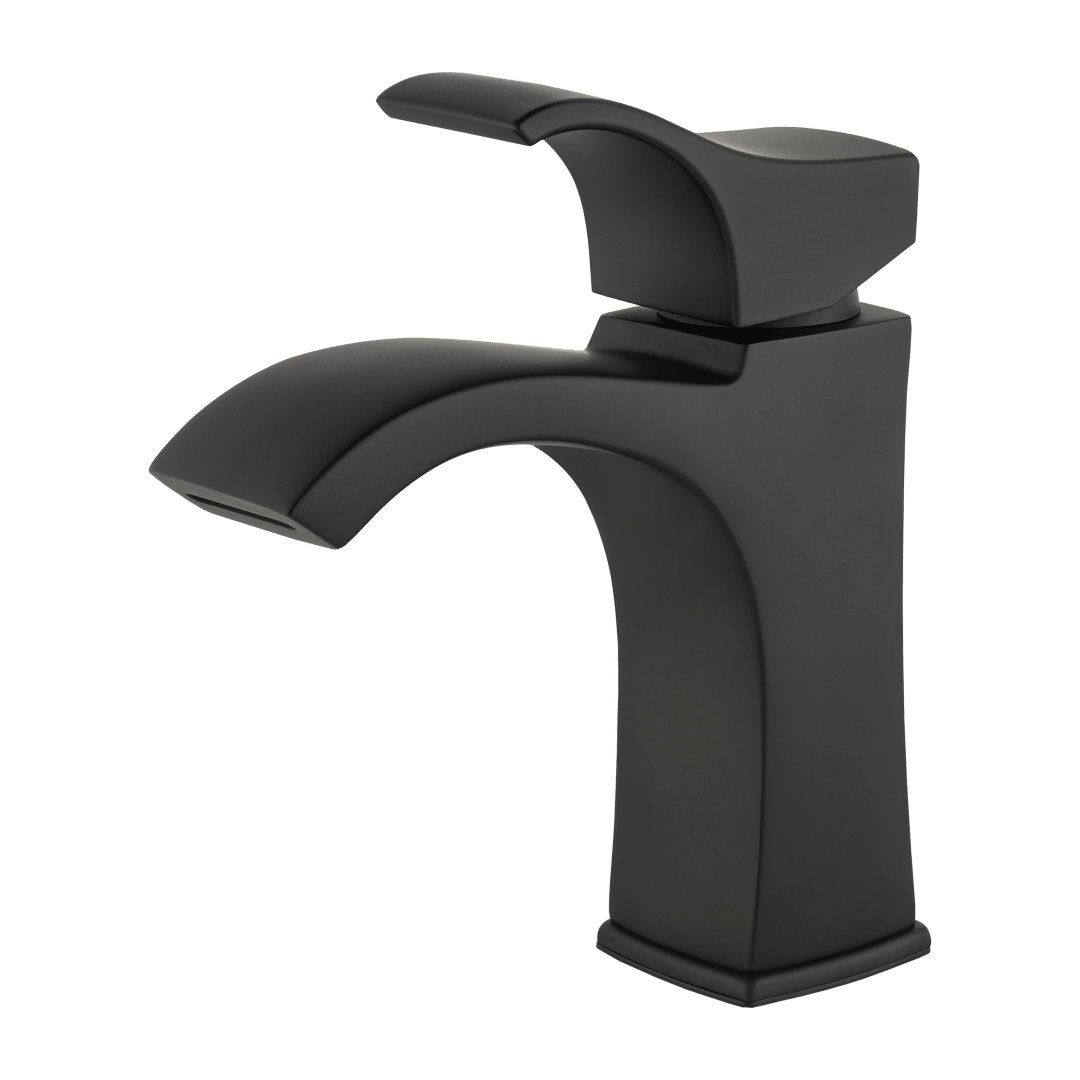 Venturi Single Control 4" Centerset Bathroom Faucet in Matte Black