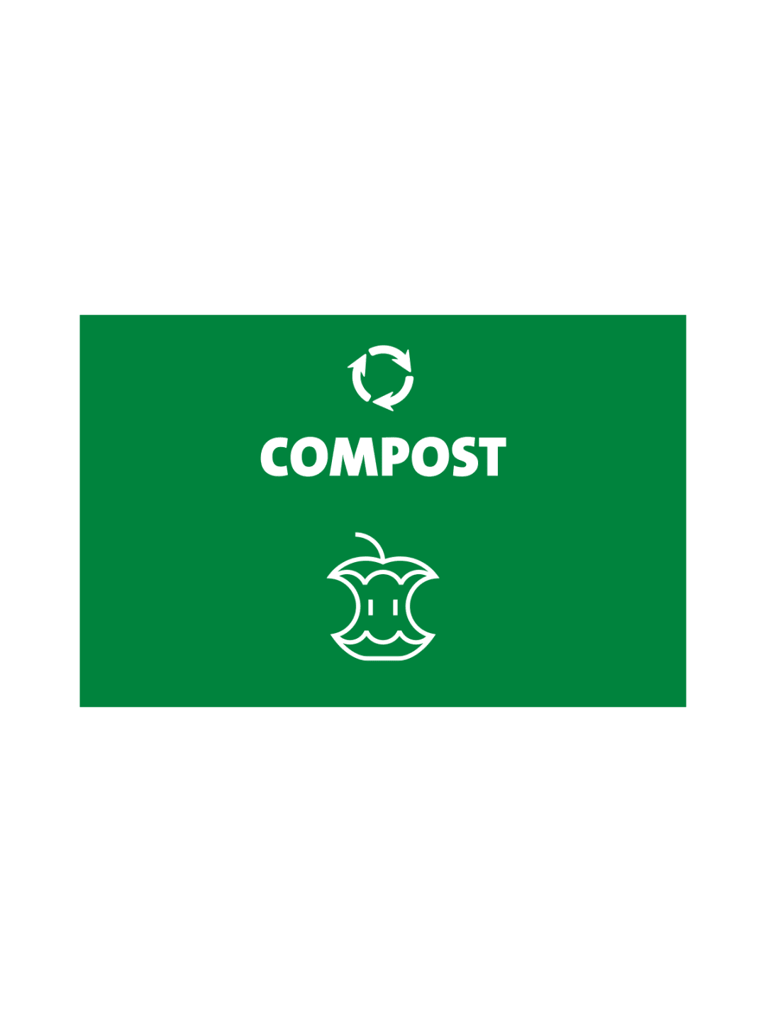  EVOLVE - Sign - Compost - Green-White